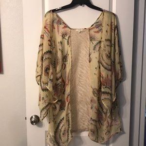 Sheer kimono top